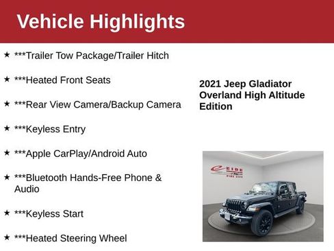 Used 2021 Jeep Gladiator Overland AWD/4WD image 4