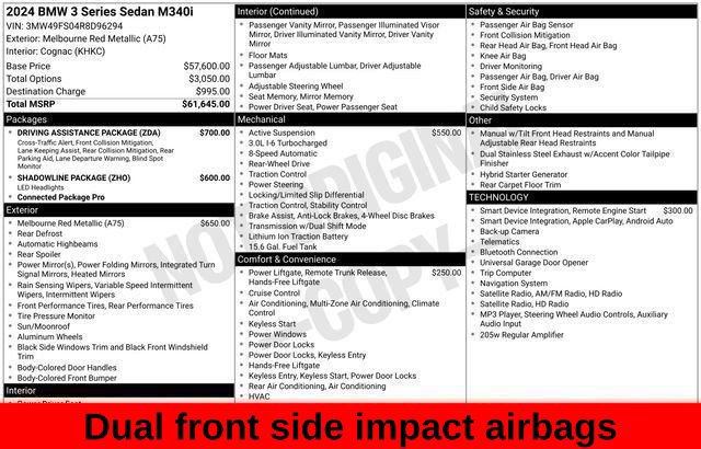 Used 2024 BMW M340i w/ Driving Assistance Package RWD image 51