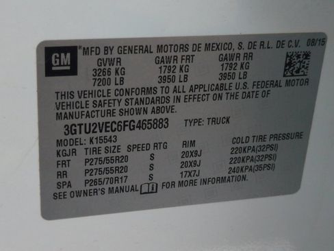 Used 2015 GMC Sierra 1500 SLT w/ SLT Crew Cab Value Package AWD/4WD image 53