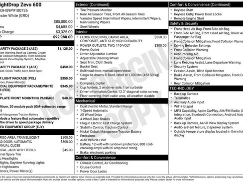 Used 2023 Chevrolet Brightdrop 600 w/ Active Safety Package 2 AWD/4WD image 2