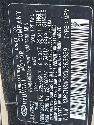 Used 2012 Hyundai Tucson GLS FWD image 15