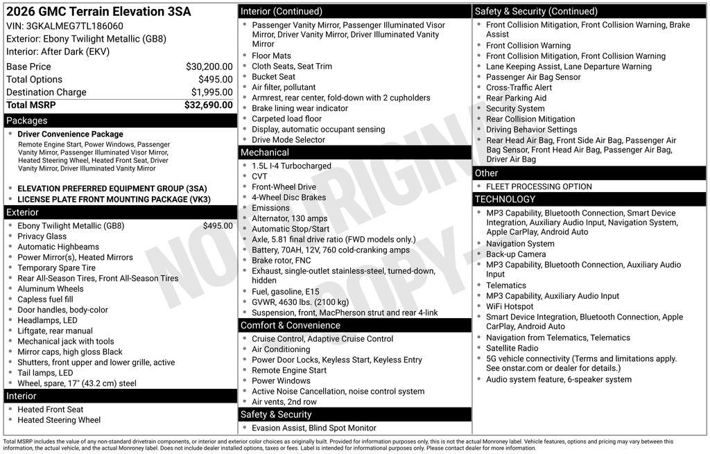 Used 2026 GMC Terrain Elevation FWD image 6