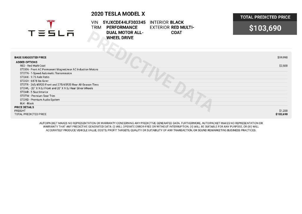 Used 2020 Tesla Model X Performance AWD/4WD image 5
