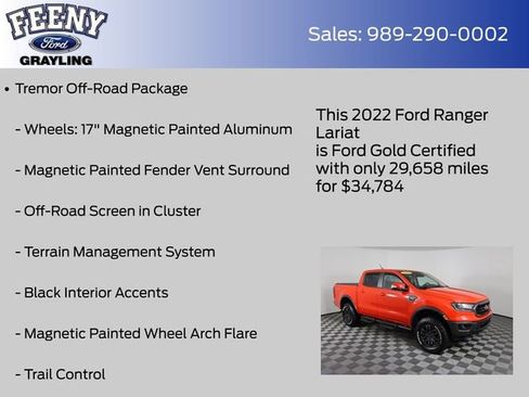 Used 2022 Ford Ranger Lariat w/ Tremor Off-Road Package image 18