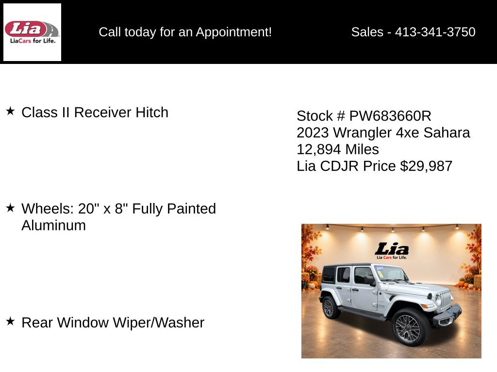 Certified 2023 Jeep Wrangler Unlimited Sahara w/ Cold Weather Group AWD/4WD image 26