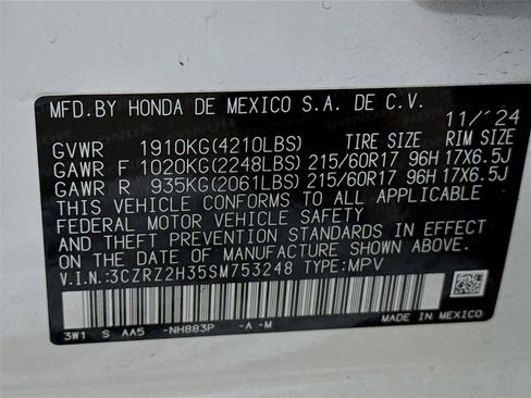 Certified 2025 Honda HR-V LX image 21