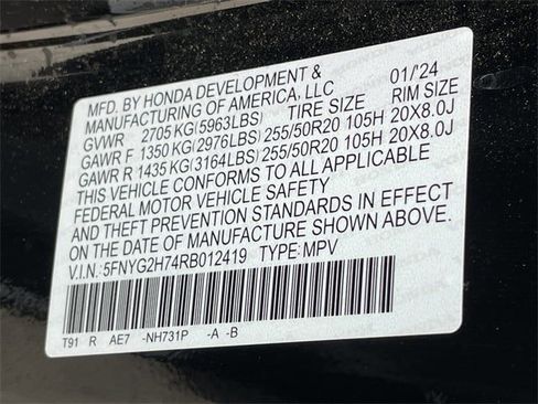 Certified 2024 Honda Pilot Touring image 30