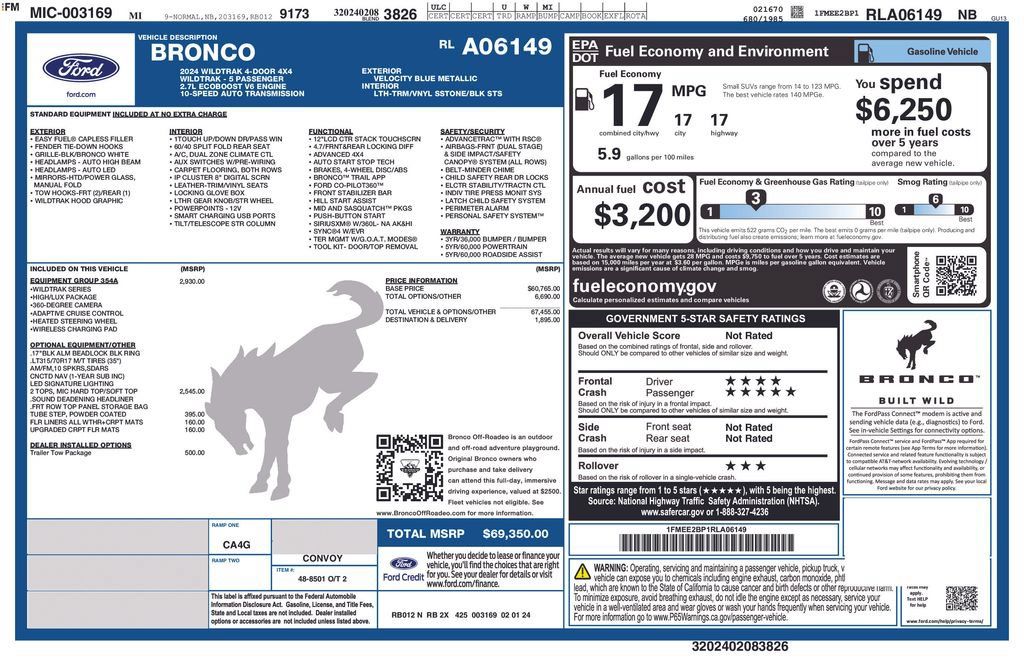 Used 2024 Ford Bronco Wildtrak AWD/4WD image 29
