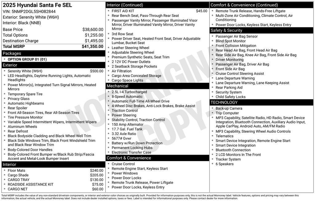 Certified 2025 Hyundai Santa Fe SEL AWD/4WD image 6