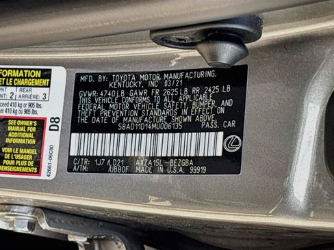 Used 2021 Lexus ES 250 w/ Premium Package AWD/4WD image 33