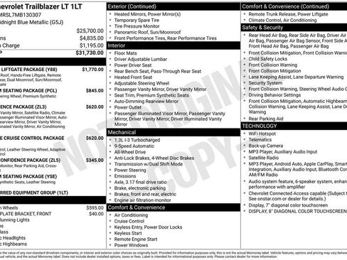 Used 2021 Chevrolet TrailBlazer LT w/ Sun and Liftgate Package AWD/4WD image 3