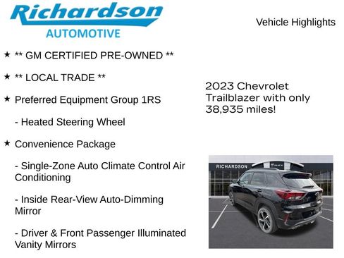 Used 2023 Chevrolet TrailBlazer RS w/ Convenience Package AWD/4WD image 11