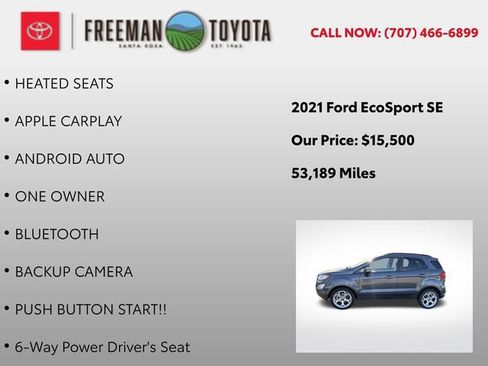 Used 2021 Ford EcoSport SE w/ SE Appearance Package FWD image 9