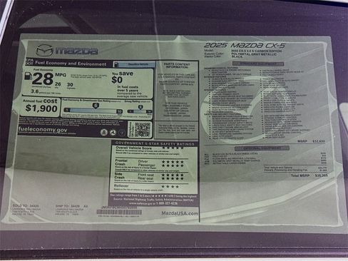 New 2025 MAZDA CX-5 Carbon Edition image 20