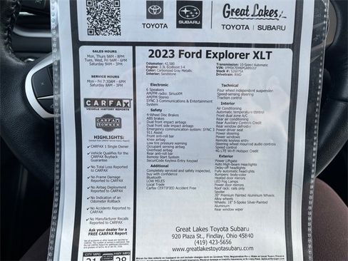 Used 2023 Ford Explorer XLT w/ Equipment Group 202A image 27