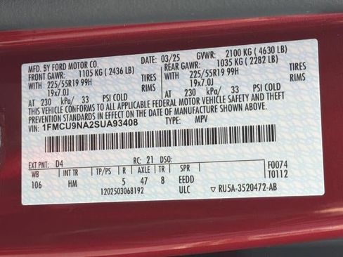 Used 2025 Ford Escape ST-Line Select w/ Tech Pack #1 AWD/4WD image 35