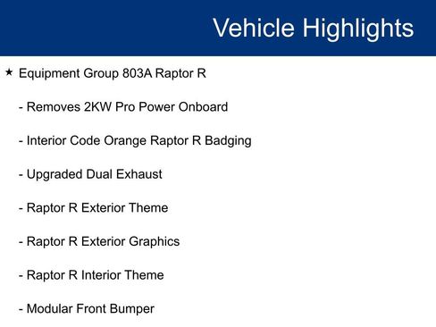 Certified 2025 Ford F150 Raptor w/ Equipment Group 803A Raptor R image 24