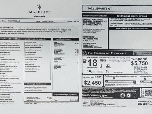 Used 2022 Maserati Levante GT image 47