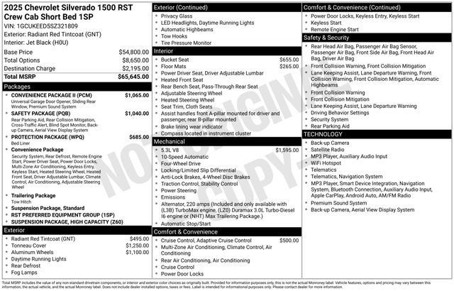 Used 2025 Chevrolet Silverado 1500 RST w/ Convenience Package II AWD/4WD image 37