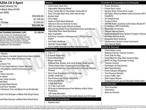 Used 2019 MAZDA CX-3 Sport w/ Sport I-ACTIVSENSE Package image 3