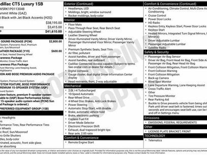 Certified 2023 Cadillac CT5 Luxury w/ Sun And Sound Package