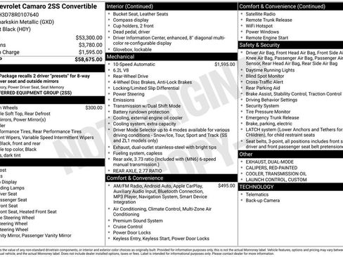 Used 2024 Chevrolet Camaro SS image 11