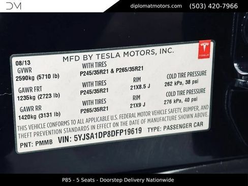 Used 2013 Tesla Model S Performance RWD image 46