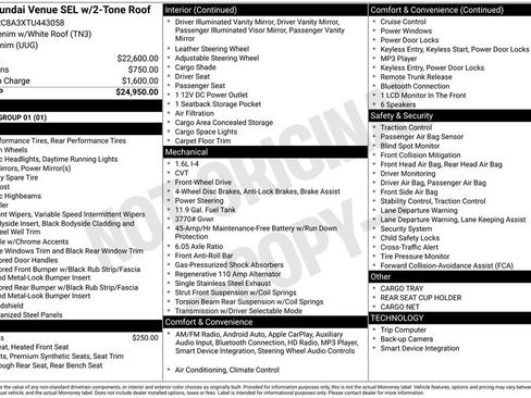 New 2026 Hyundai Venue SEL FWD image 3
