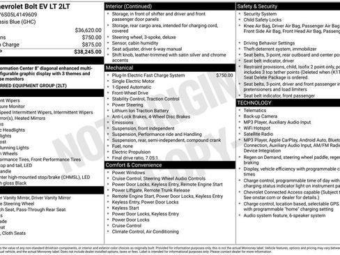 Certified 2020 Chevrolet Bolt LT FWD image 5