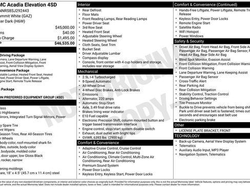 Certified 2025 GMC Acadia Elevation image 38
