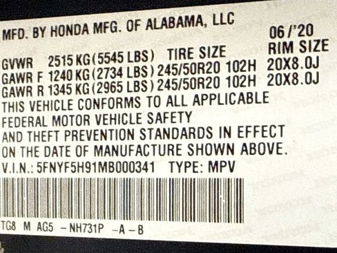 Used 2021 Honda Pilot Touring image 35