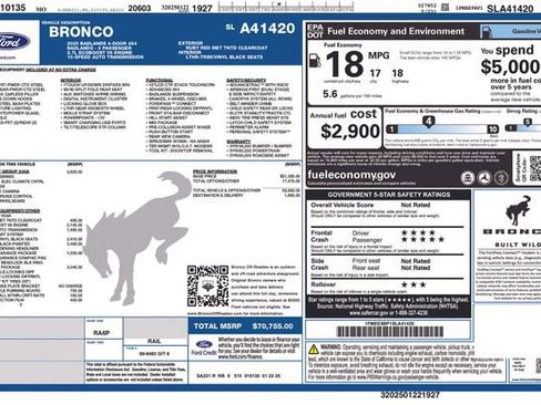 Used 2025 Ford Bronco Badlands AWD/4WD image 2