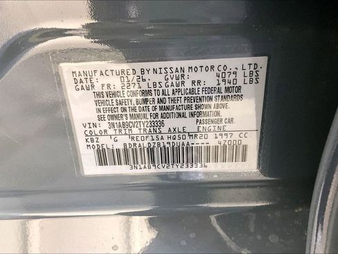 New 2026 Nissan Sentra SV w/ Floor Mat Package image 26