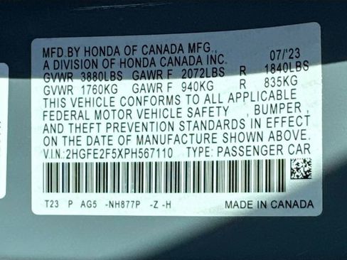 Certified 2023 Honda Civic Sport image 29