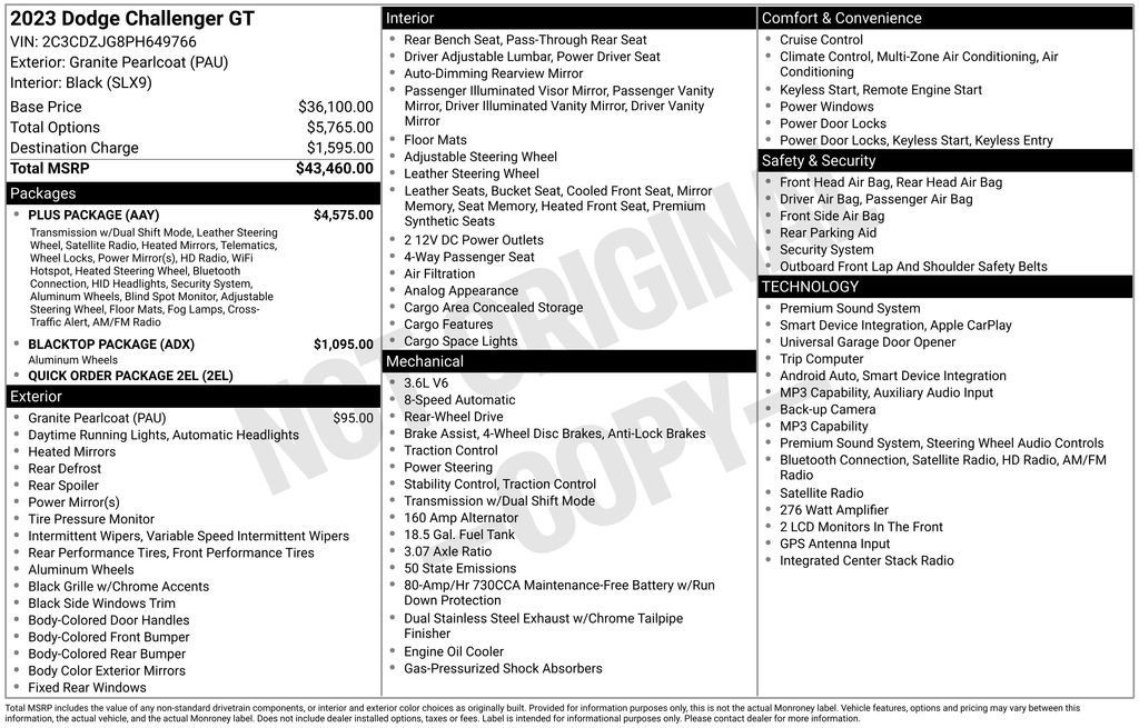 Used 2023 Dodge Challenger GT w/ Plus Package RWD image 5