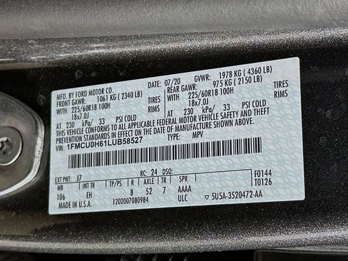 Certified 2020 Ford Escape SEL image 23