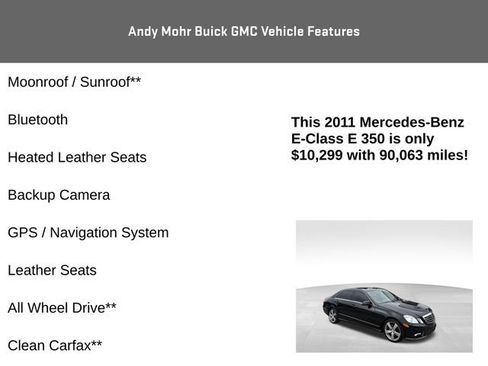 Used 2011 Mercedes-Benz E 350 4MATIC Sedan image 4