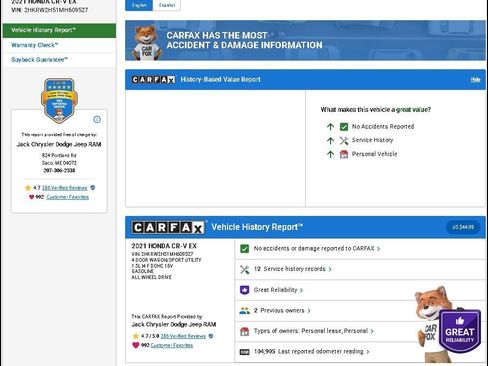 Used 2021 Honda CR-V EX image 10