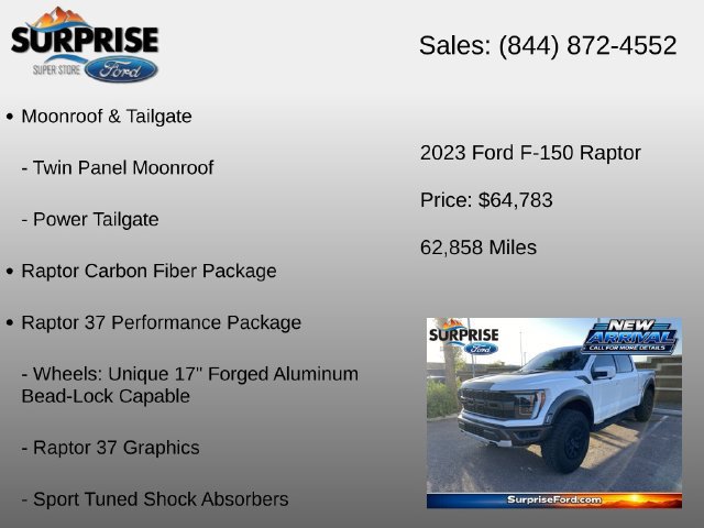 Used 2023 Ford F150 Raptor w/ Raptor 37 Performance Package AWD/4WD image 6