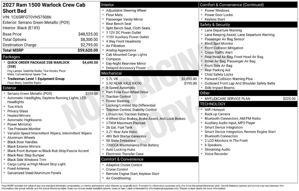 New 2027 RAM 1500 Warlock AWD/4WD image 45