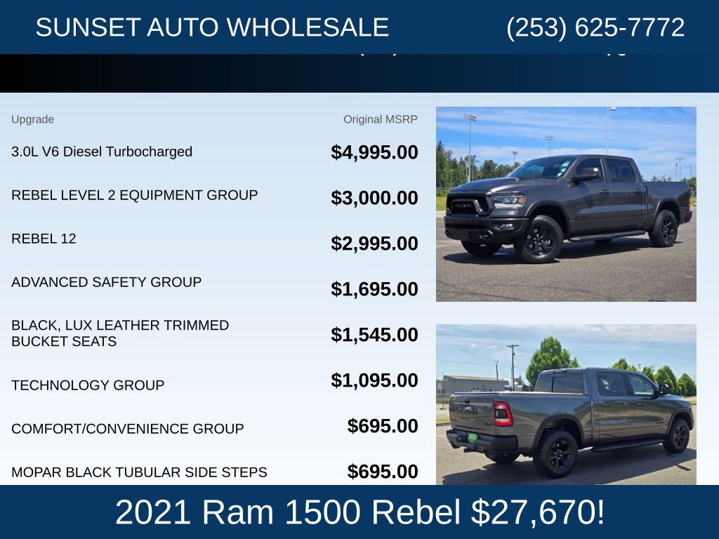 Used 2021 RAM 1500 Rebel w/ Rebel Level 2 Equipment Group AWD/4WD image 23