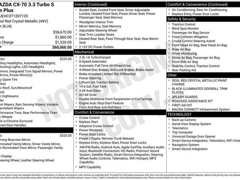 New 2026 MAZDA CX-70 3.3 Turbo S w/ Premium Plus AWD/4WD image 35