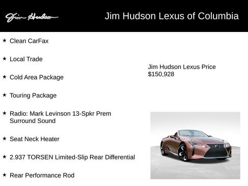 Used 2024 Lexus LC 500 Convertible w/ Touring Package RWD image 4