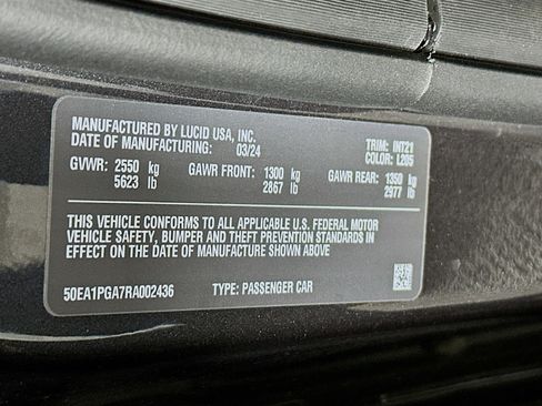 Used 2024 Lucid Air Pure image 12