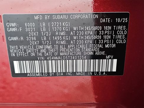 New 2026 Subaru Ascent Bronze Edition image 39