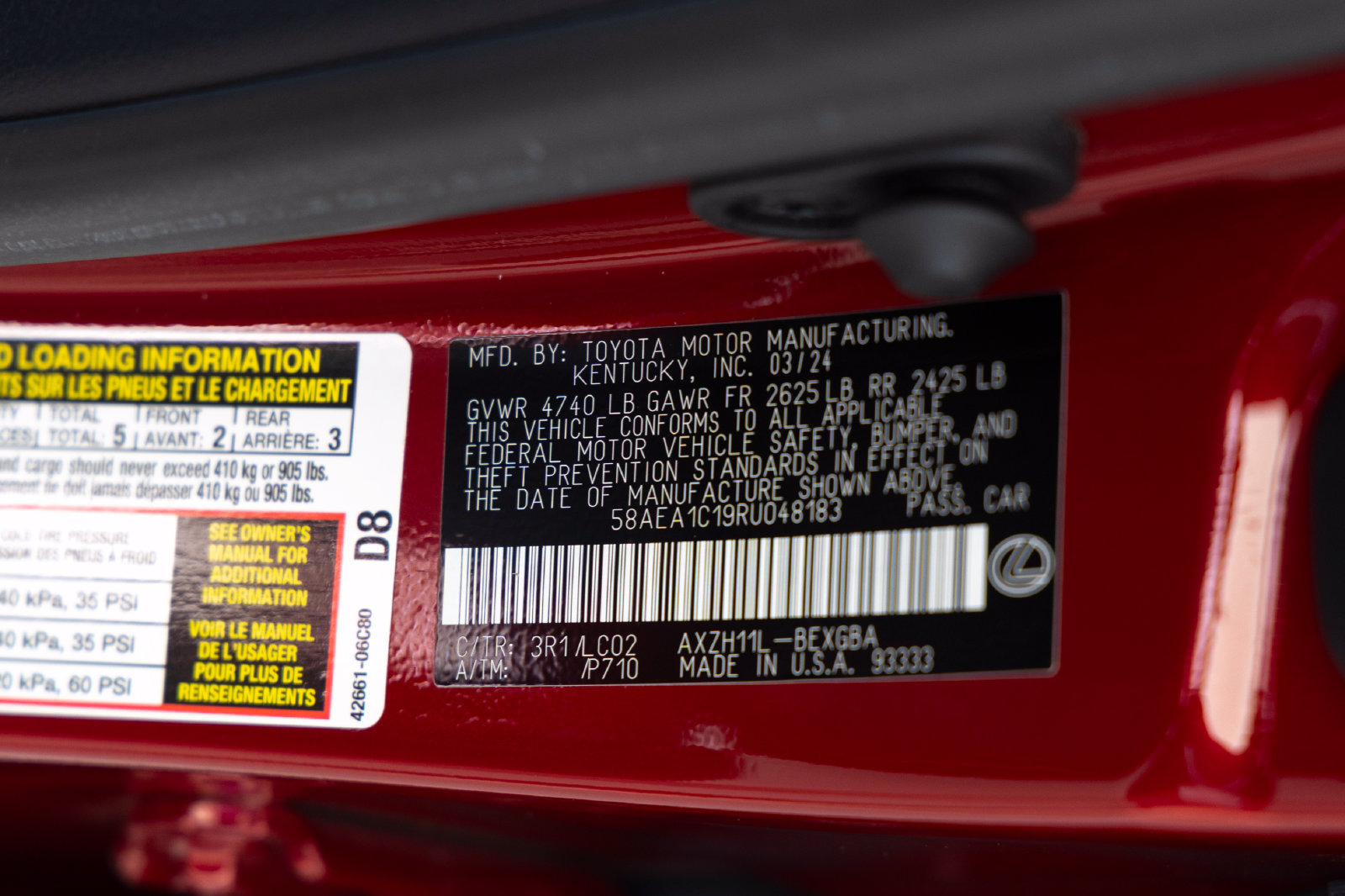 Used 2024 Lexus ES 300h w/ Technology Package FWD image 33