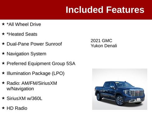 Used 2021 GMC Yukon Denali w/ LPO, Illumination Package AWD/4WD image 3