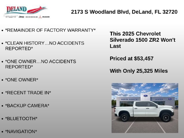 Used 2025 Chevrolet Silverado 1500 ZR2 w/ Technology Package AWD/4WD image 7