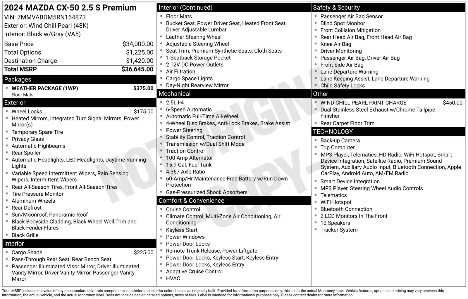 Certified 2024 MAZDA CX-50 AWD 2.5 S w/ Weather Package image 32