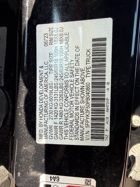 Used 2023 Honda Ridgeline RTL image 25